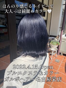ガルボヘアー 名古屋栄店(garbo hair) #名古屋#栄#美容院#ネイビー#ブルーブラック#10代#20代#艶カラー