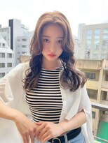 ロンドルーチェ 心斎橋(Lond luce)&nbsp;大人ガーリー×ミディアムレイヤーカット【心斎橋/髪質改善】