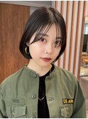 ミニボブ 切りっぱなしボブ 前髪カット 顔周りカット 30代40代