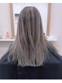 バレイヤージュ×ラベンダーグレージュ