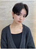 ワイドバングイメチェン美髪外ハネボブ+レイヤーカット韓国/池袋