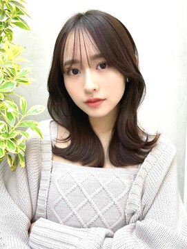 ミラリー トウキョウ(Mirareee Tokyo) 20代30代40代◎前髪パーマ韓国風巻きくすみベージュお団子ヘア
