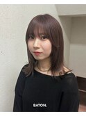 顔周りレイヤー    ハイトーン/ピンクラベンダーベージュ