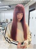ピンクベージュ　ワンブリーチ