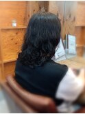 20代30代40代大人可愛いデジタルパーマナチュラルくせ毛風