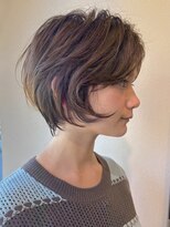 ルク(RUKU)&nbsp;大人ショート/ショートボブ/マロンベージュ/フェザーショート