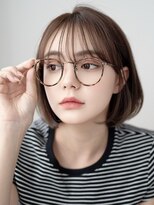 エミュー 大船店(emue)&nbsp;大船駅ショートヘア顔周りレイヤーボブオリーブベージュカラー◆