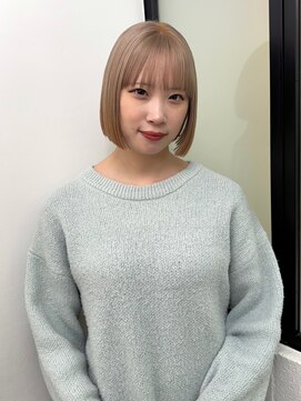 エン クラン バイ ヘッドライト たまプラーザ南口店(en. clan by HEADLIGHT) 江頭里穂/たまプラーザ/ボブ/ハイトーン/簡単スタイリング