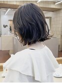 ブリーチなしショートボブレイヤーミディアム春カラー初カラー