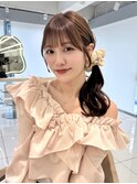レイヤーカット/韓国レイヤー/ブラウンカラー/ヘーゼルブラウン