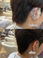 オーシャントーキョー 大阪(OCEAN TOKYO)&nbsp;ワックスなしツーブロックメンズセンターパートニュアンスパーマ