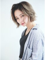 クロワ(croix)&nbsp;グラデーション3Dカラーボブ/フェザーバング