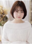 大人可愛いブリーチなしダークパープルレイヤーボブh5北浦和30代