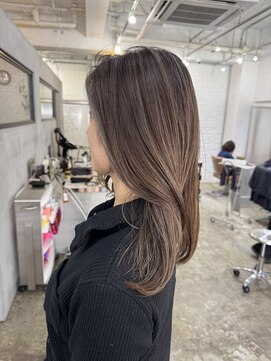ヘアーワークスヴィクサス 諫早店(HAIR WORKS VIXUS) 白髪ぼかしハイライト
