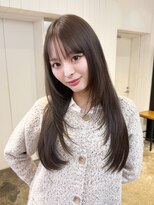 アルバム 新宿(ALBUM SHINJUKU)&nbsp;ナチュラルレイヤーセミロンググレージュ寒色系_F31429