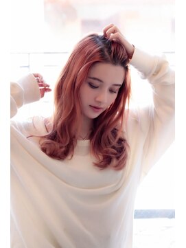 アブソ(Absolute) デザインカラー 無造作カール ピンク ボブディ2