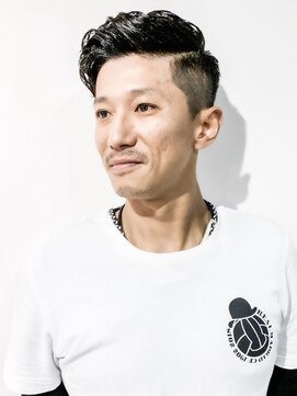 フジヤマ バーバー ショップ(FUJIYAMA BARBER SHOP) 七三オールバックコンマツイストパーマヘア