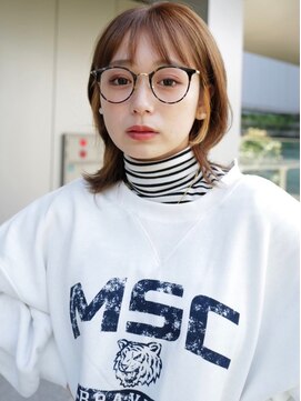 セシルヘアー 梅田店(Cecill hair) イヤリングカラー×外ハネウルフ