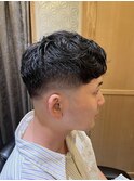 フェードカット×パーマ