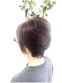 【大人女性】落ち着きのあるピンクブラウンショートカット