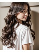 グレーベージュカラーダークアッシュ サイドバング韓国
