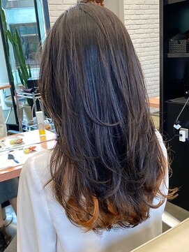 ディフィーノ 青山(DIFINO) 【DIFINO 青山】インナーカラー/オレンジベージュ