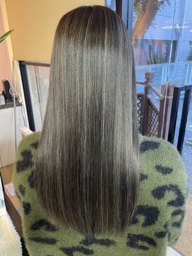 アヴァンス 北花田店(AVANCE) 極細ハイライト×オリーブベージュ