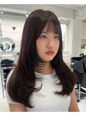 ハイライトカラーミルクティーベージュケアブリーチダブルカラー