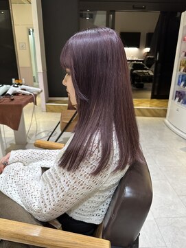 ヘアーメイクブランニュー セントラル 西大寺店(hair make Brand new central) 髪質改善×ラベンダーピンク