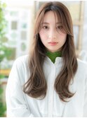 大人かわいい韓国巻き顔周りレイヤーロングTb7浦和20代30代40代