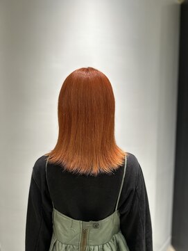 トリコ 柏(tricot) 切りっぱなし/大人ボブ/アプリコットオレンジ