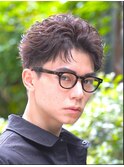 渋谷緩めニュアンスパーマフェザーパーマショート