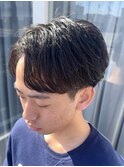 高知/ニュアンスパーマ/センターパート/ツーブロック