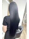 黒髪ロング｜艶MAXワンレンストレート