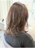 大人っぽグレージュ☆ミディアムレイヤー