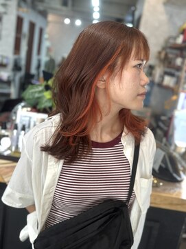 シールドヘアー 沖縄 新都心(C'LD Hair) レイヤーカット＊インナー/オレンジ