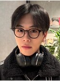 韓国マッシュ センターパート 20代 ダークカラー センターパート