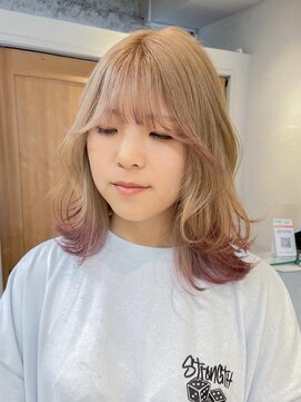 テトラ バイ ネオリーブ 横浜西口店(tetra by neolive) ミディアムレイヤー　顔まわりカット　裾カラー　N