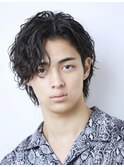 耳かけセンターパート ツイストスパイラル