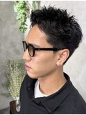 46. リバースセンターパート/卵型/艶感/MEN'Sパーマ