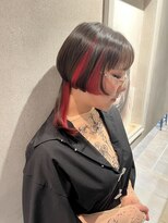 ディプティック ヘアー チェンジ ミュージアム(diptych Hair Change Museum)&nbsp;ブロックカラー/コントラストカラー/レッド/滋賀/南草津