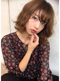 若く見える髪型　ゆるふわボブ