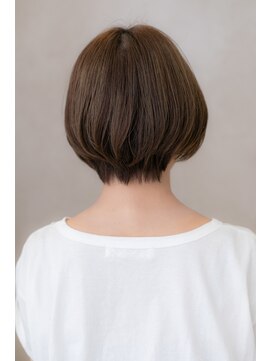 カバーヘア ブリス 上尾西口店(COVER HAIR bliss) シースルーバングxナチュラルアッシュミニボブY上尾20代30代40代