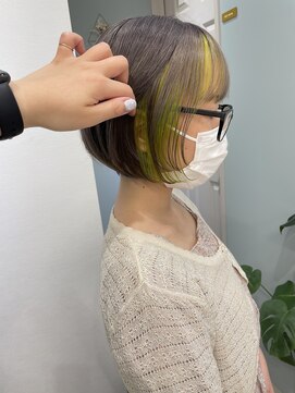 トゥーリ 薬院店(tuuli) tuuli miyu インナーカラーショートボブ/20代30代40代50代