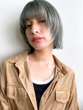 ガレージ バイ グリーン 原宿 表参道(Garage by green) 【loki】ハイトーン×ボブ