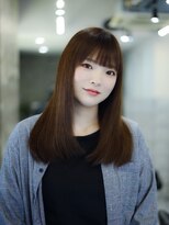 スラップス(SLAPS.)&nbsp;ワイドバング　透け感ブラウン　セミロング