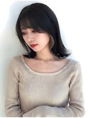 10代20代30代◎くびレイヤー小顔外ハネボブ×水素カラー