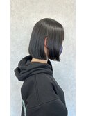 ヘッドスパ/髪質改善/酸性ストレート/外ハネボブ/暗めカラー