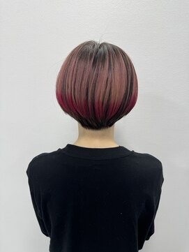 エクラヘア(ECLAT HAIR) 丸みショート×ピンクベージュ