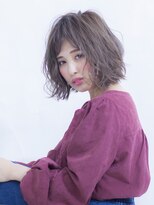 ジェニーバイメノン(JENNIE by Menon)&nbsp;レイヤーボブ　ウェットヘア　オリーブベージュ　イメチェン前髪